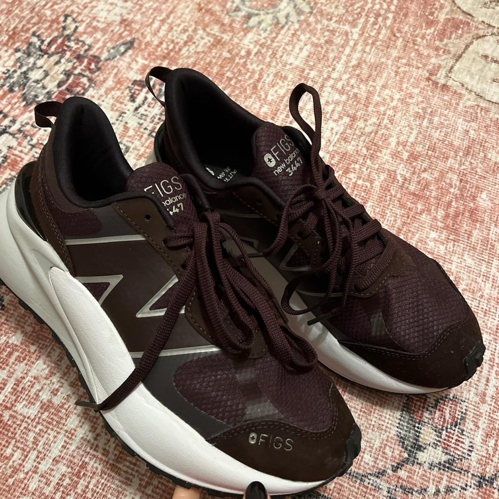 Figs Maroon and White Athletic Sneakers